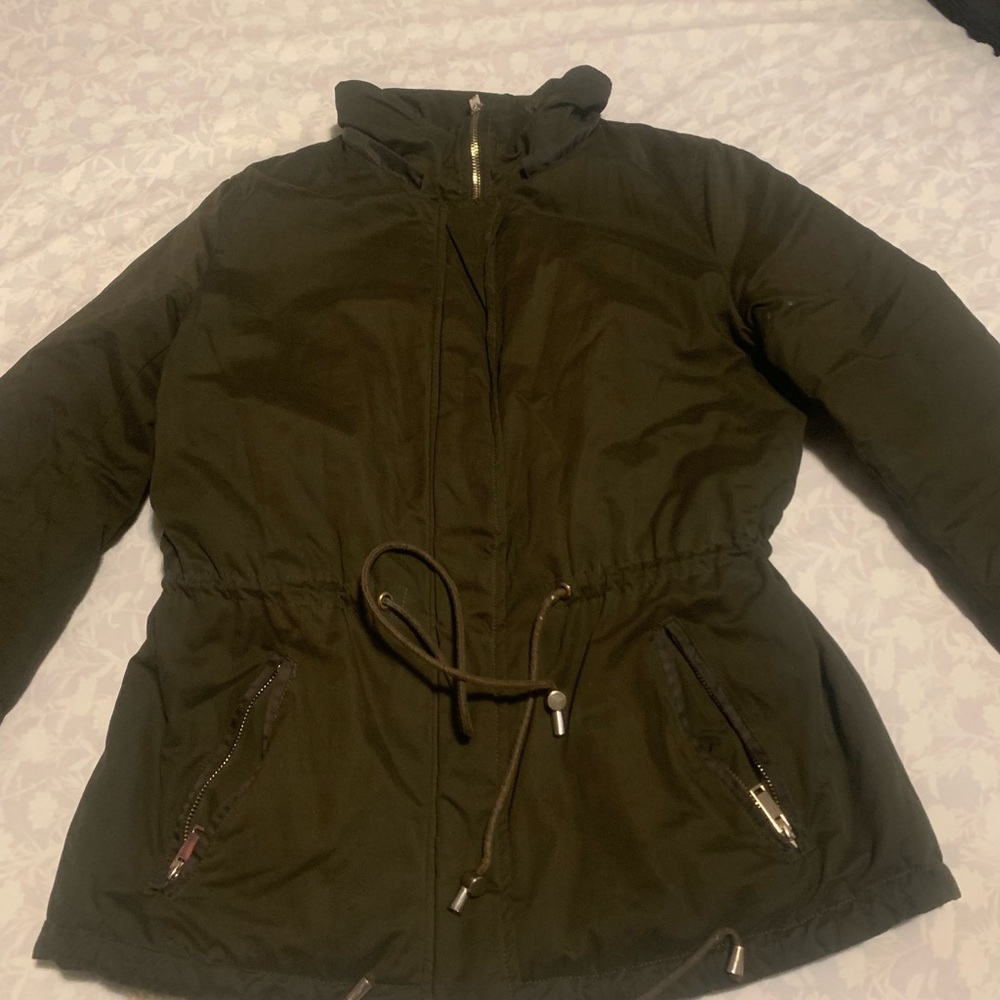 Green forever 21 women’s fur coat